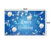 Pod Personalizado Amazon 2026 Feliz Aniversário Coelho Verde Balão Colorido Tecido de Fundo Decoração de Fotografia Banner