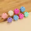 Cuentas Acrílicas Populares Transfronterizas, Cuentas Redondas con Agujero Grande de Cara Sonriente, Cuentas para Manualidades DIY Infantiles, Cuentas Sueltas de Colores Caramelo