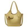 Bolsa de Mano Casual Simple de Color Sólido con Patrón de Lichi, Best Seller de Primavera y Verano, Versátil para el Trabajo, Estilo Coreano, Bolso Cruzado de Moda para Mujer