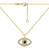 Collar Clásico Ojo del Diablo de Plata de Ley S925 para Mujer con Ojos Azules Incrustados de Diamantes, Cadena para Clavícula, Vendedor Popular en Amazon Aliexpress