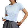 Top de Yoga de Malha nas Costas Novo Estilo Transfronteiriço de Manga Curta para Corrida ao Ar Livre Esportiva