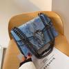 Bolso bolso de mujer 2020 nuevo moda textura cadena hombro bandolera europeo y americano vintage serpiente color contraste bolso