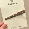 Pinza para el Cabello Exquisita de Gama Alta para Mujer Clip BB Estampado de Leopardo Retro Lindo Clip para Flequillo Lateral Accesorios para el Cabello de Moda con Temperamento