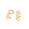 Cobre Puro Banhado a Ouro 14K, Fecho de Mola Conserva a Cor, Fecho Redondo, Fecho Conector Handmade DIY para Colares, Pulseiras e Joias