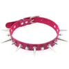 Collar Gargantilla Punk Rock de Cuero Exagerado Transfronterizo Europeo y Americano Accesorios de Collar Gargantilla con Pinchos para Pareja No Convencional