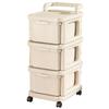 Estante de Almacenamiento con Carrito Tipo Cajón Transparente Transfronterizo Gabinete de Almacenamiento para Snacks, Juguetes, Artículos para Bebé con Ruedas para Almacenamiento de Artículos Varios