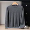 Suéter de Cachemir 100% para Hombre con Cuello en V Otoño/Invierno 2025 Nuevo Top de Punto Casual Capa Base Suéter de Cachemir