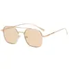 Marco de Lentes de Moda Nuevo Estrella Mismo Estilo Hombres Doble Puente Metal Lentes Pequeños Planos Marco de Lentes Mujeres