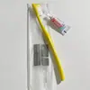 Suministros de hotel cepillo de dientes artículos de tocador desechables pasta de dientes traje empaque independiente aparato dental 2 en 1 venta al por mayor