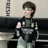 Camisetas Elegantes de Primavera y Otoño para Niños Niños, Camisetas Casuales de Manga Larga Estilo Coreano Frescas y Modernas para Bebés Niños
