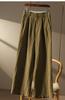 Calça Feminina Penny Order Penny Quality Importada Chun Chun Linho Suado Respirável Confortável Cintura Alta Franzida Elegante Casual Reta Perna Larga