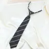 Gravata Estilo Preppy Uniforme Estudantil Estilo Japonês Listrado jk/dk Grátis Camisa Vermelha Cinza Azul Acessórios de Uniforme Masculino e Feminino