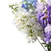 Flores artificiales de delphinium, arreglos florales artificiales, flores decorativas de jacinto, arreglos florales para sala de estar, decoraciones de suelo de rama alta con acabado aterciopelado