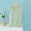 Colete Infantil de Modal, Camiseta Regata Boys de Seda Gelada, Top Único para Meninas, Colete Pequeno para Estudantes Jovens
