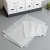 Páginas Internas para Álbum de Cartões A4 A5 A6 A7 M5 Espessadas, Bolsos de Cartão de Três Camadas Frente e Verso, Armazenamento de Cartões Transparente com 4 Compartimentos e 11 Furos