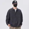 Suéter de lapela masculino Cardigan Outono e inverno 2024 Novo estilo preguiçoso Moda Casual Solto All-match Sweater Jacket