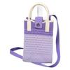 Nova Bolsa para Celular Tricô Listrado Colorido Estilo Étnico Casual Moda Casual Versátil Uso Diário Deslocamento Celular