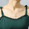 Acero Inoxidable Cuarteto Nudo Celta Nudo Hueco Collar de Acero de Titanio Cadena para Clavícula de Color Resistente para Mujer Accesorios Simples