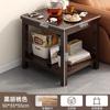 Mesa de Centro com Sensação de Luxo Leve e de Alto Padrão, Mesa Quadrada Pequena, Mesa Lateral, Gabinete Lateral, Estante de Armazenamento Estilo Chinês Novo, Mesa Simples para Uso na Sala de Estar