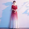 Vestido de Presentación Coral para Mujer, Nuevo Vestido Largo para Presentación de Red-Song y Concurso de Recitación, Traje de Escenario para Personas de Mediana Edad y Mayores, Vestido de Noche