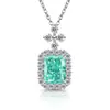 Tiktok y Xiaohongshu Más Vendidos Colgante de Flor de Hielo de Piedra Preciosa de Color Moda Simple Brillante Diamante de Alto Carbono Collar Padparadscha para Mujeres