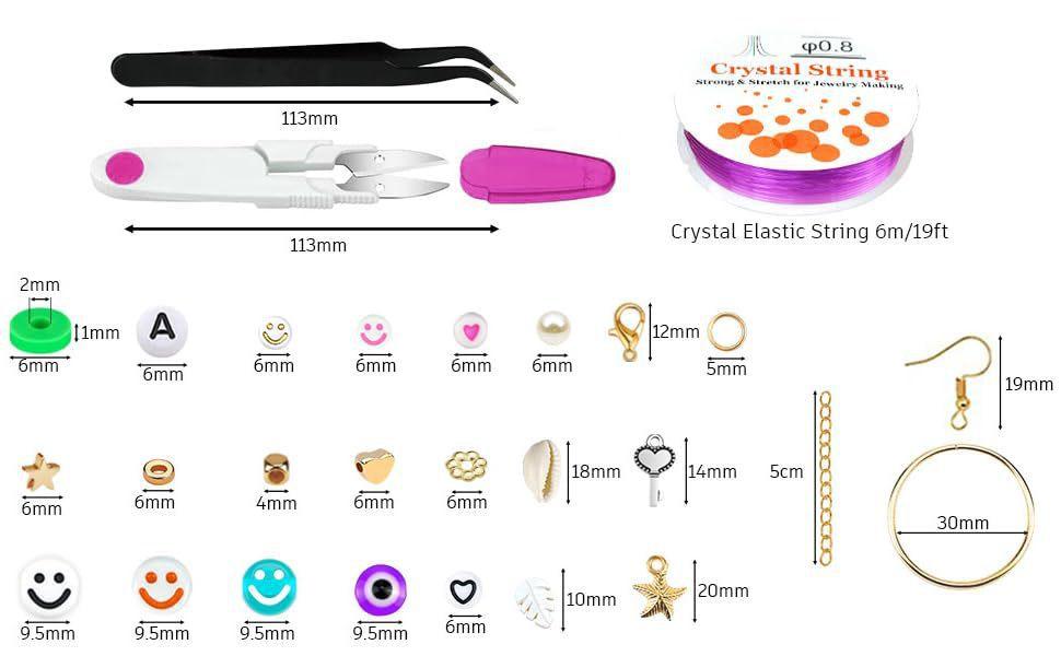 Gionlion 2 Boxes bracelet making kit contains more beading accessories for jewelry making