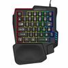 Teclado para juegos para Pubg y Lol, Teclado mecánico para una mano, Rgb con cable, Iluminado, Resplandor Rgb para zurdos