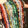 Material natural cristal ágata grava con cuentas sueltas accesorios para joyería diy agujero agujero cuentas amorfas
