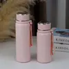Taza isotérmica LeYuan más vendida para exportación, forma de bala, diseño minimalista con correa para llevar, taza de viaje de gran capacidad, simple y elegante, aislamiento de alta calidad