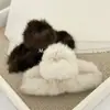 Novo Presilha de Cabelo de Pelo Sintético de Visão, Presilha Cruzada Elegante Versátil, Presilha Simples de Tubarão, Presilha de Cabelo Peluda na Parte de Trás da Cabeça