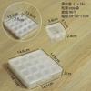 Caja de almacenamiento transparente para herramientas de pintura de diamantes, redonda de 5 cm, con cuentas de arroz y diamantes, de plástico, para decoración de uñas.