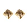 Aretes de Metal Pesado de Lujo Ligero de Alta Gama con Superficie Curva Geométrica para Mujer, Clip para Oreja con Placa de Incienso de Mosquito sin Oreja, Aretes Elegantes a la Moda