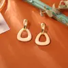 Brincos Geométricos de Gota de Óleo da Moda com um Toque de Luxo para o Deslocamento Diário, Brincos Elegantes e Suaves Estilo Deusa