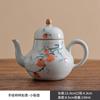 Underglaze cor pintado à mão laranja caqui chá de cerâmica pequeno bule único pote doméstico kung fu jogo de chá xícara de chá terno um pote uma xícara