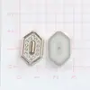 ABS estilo coreano blanco y negro trébol de cuatro hojas DIY pegamento de crema accesorios para joyería pequeños accesorios pendientes pasador de pelo agujero material para zapatos