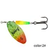 FISHKING anzuelo de pesca señuelo camuflaje cebo biónico lentejuela giratoria señuelo artificial señuelo duro hierro tres ganchos de ancla venta al por mayor