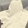 Cojín de Hilo de Bola Grande Manta Tejida a Mano Material para Colcha DIY Cubierta de Manta Hilo con Pompón Cojín Tipo Saco de Frijoles