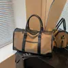 Bolso de Hombro Tipo Tote Casual de Gran Capacidad para Viajes Diarios de Mujer 2025 Invierno Nuevo de Moda Ligero de Lona con Contraste Color Hombro Cruzado