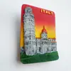 Imán de Nevera Cultural y Creativo de la Torre Inclinada de Pisa Italiano de Resina Calcomanía Magnética Creativa de Souvenir de Viaje Manualidades Souvenir