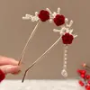 Grampo Penteado Updo Acessório de Cabelo para Noiva Grampo em U para Casamento Parte de Trás da Cabeça Grampo de Cabelo para Vestido de Brinde de Alta Qualidade Novo Estilo Chinês
