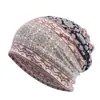 Amazon Nuevo Sombrero de Punto de Ala Ancha Pañuelo para la Cabeza Estampado de Patrón de Doble Capa Sombrero Delgado de Moda Cubre-Cabeza Sombreros Cubre Canas