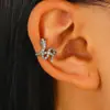 Personalidad Punk Retro Europea y Americana Clip para Oreja de Serpiente Sin Agujero Espíritu del Zodíaco Serpiente Clip Pequeño para Hueso de Oreja de Serpiente Sin Agujero en la Oreja Pendientes del Año de la Serpiente