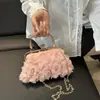 Nova Bolsa Retrô Rosa Outono e Inverno Nova Bolsa de Casamento Estilo Chinês Vestido de Noiva para Madrinha Cheongsam Feminino