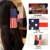 Bandera del Día de la Independencia PVC Cuadrado Pinza Rectangular 5 8 10 cm Pasador para el Cabello Parte Posterior de la Cabeza Pasador para el Cabello