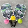 Raquete de Pickleball Sm001-1 de Fibra de Vidro Conjunto de Esportes ao Ar Livre para Crianças e Adultos