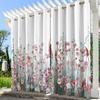 Cortinas Pretas Modernas Personalizadas com Estampa Floral de Primavera para Varanda, Dropshipping Disponível