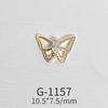 Joyería de circonita para uñas japonesa en línea mariposa rojo intenso todo partido joyería color oro real circonita que retiene el color G1145-G1168