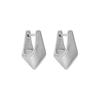 EL124 Estilo Coreano Ins Diseño de Nicho Texturizado Personalidad Simple Versátil Geométrico Cónico Hebilla de Oreja de Plata de Ley S925 para Mujer