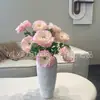 Rey loto de tres cabezas carpa koi peonía peonía persa accesorios para auditorio de bodas flor de seda decoración de interiores flor artificial