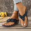 Chinelos de Plataforma de Verão com Design de Flor, Sandálias Casuais de Encaixe para Dedos, Moda 2026 Feminina Tamanho Grande Novo Estilo